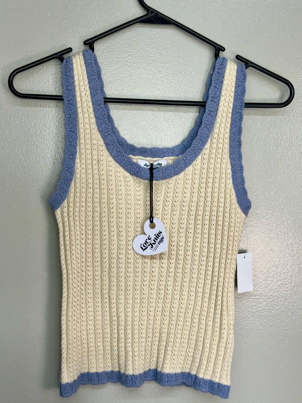 Love Knits NYC size XLarge Nwt Preppy Knit Tank